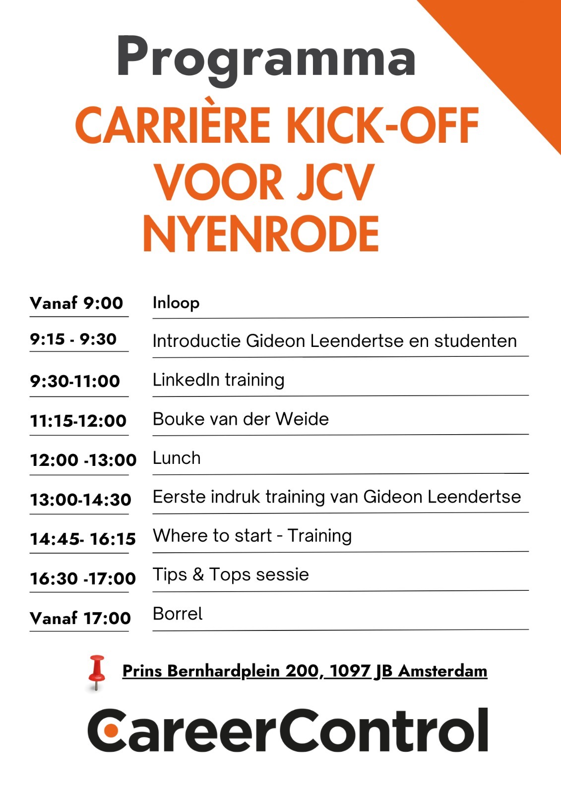 Carriere kick off - CareerControl (dutch speaking event)